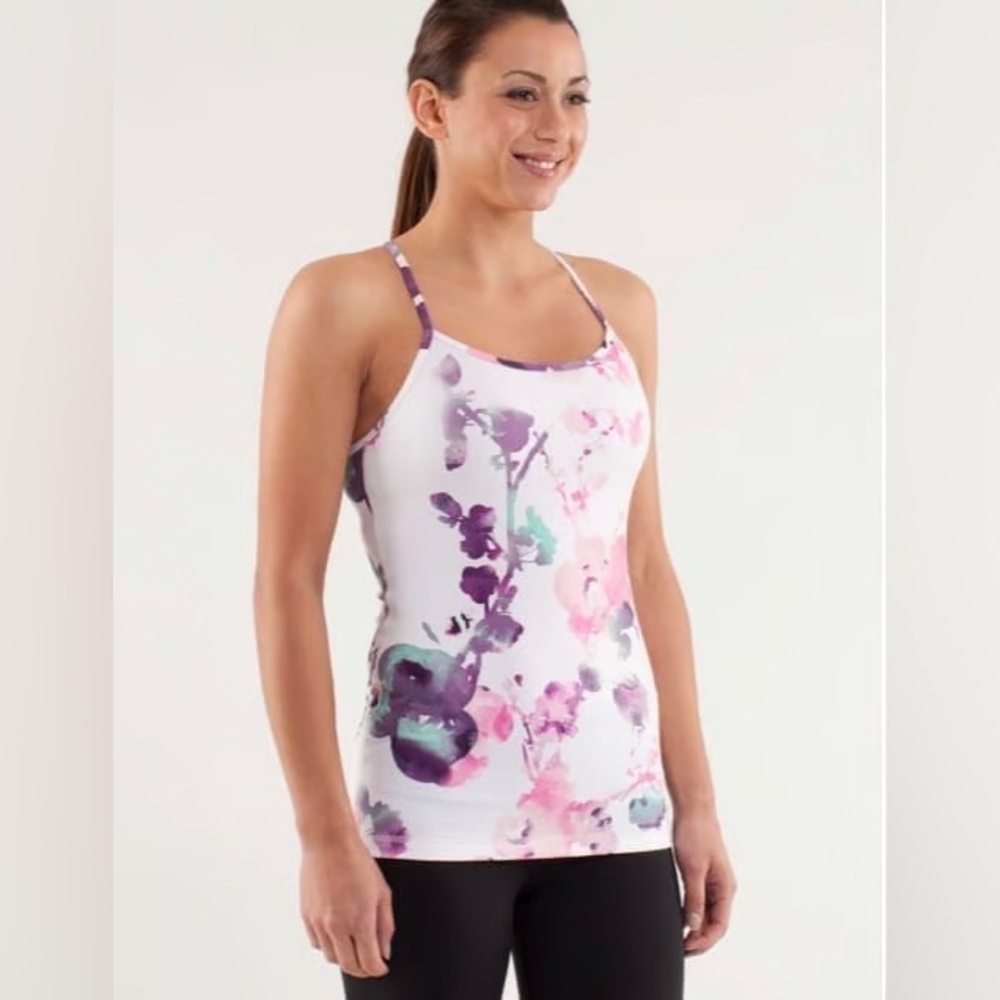 Lululemon || Power Y Tank in Blurred Blossoms 🌸 || Size 4